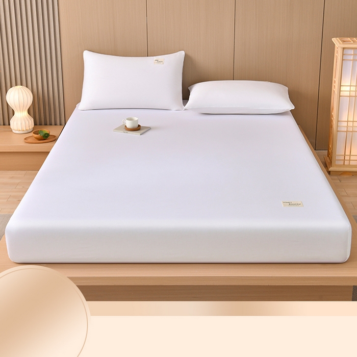 禧合 2025新品外贸跨境电商亚马逊速卖通40支全棉纯棉单床笠欧美尺寸多多跨境平台TEMU SHEIN 白色