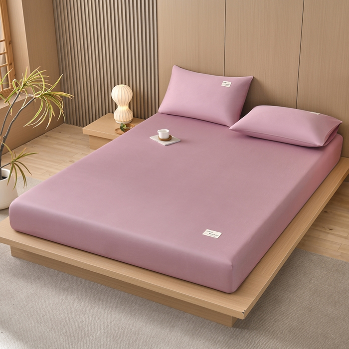 91家纺网 家纺一手货源 找家纺 禧合 2025新品外贸跨境电商亚马逊速卖通40支全棉纯棉单床笠欧美尺寸多多跨境平台TEMU SHEIN 豆沙