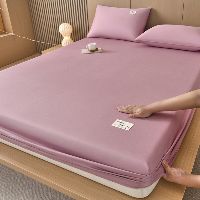 91家纺网 家纺一手货源 找家纺 禧合 2025新品外贸跨境电商亚马逊速卖通40支全棉纯棉单床笠欧美尺寸多多跨境平台TEMU SHEIN 豆沙