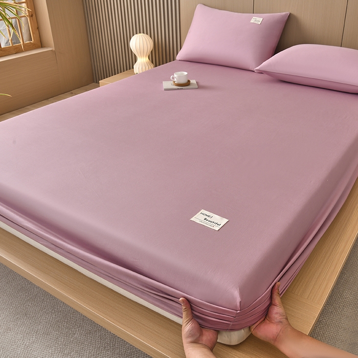 91家纺网 家纺一手货源 找家纺 禧合 2025新品外贸跨境电商亚马逊速卖通40支全棉纯棉单床笠欧美尺寸多多跨境平台TEMU SHEIN 豆沙