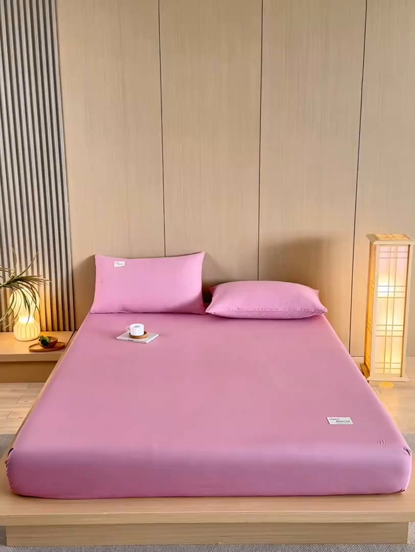 91家纺网 家纺一手货源 找家纺 禧合 2025新品外贸跨境电商亚马逊速卖通40支全棉纯棉单床笠欧美尺寸多多跨境平台TEMU SHEIN 豆沙