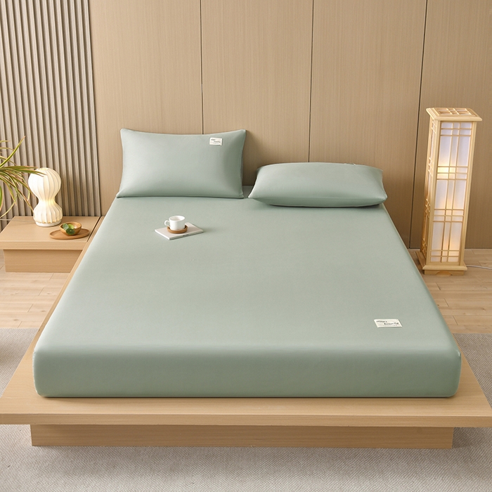 91家纺网 家纺一手货源 找家纺 禧合 2025新品外贸跨境电商亚马逊速卖通40支全棉纯棉单床笠欧美尺寸多多跨境平台TEMU SHEIN 果绿