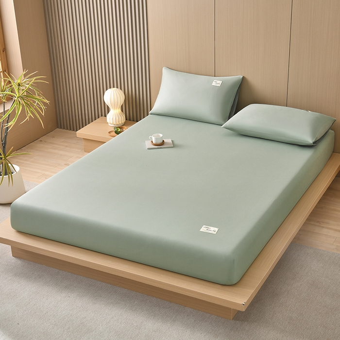 91家纺网 家纺一手货源 找家纺 禧合 2025新品外贸跨境电商亚马逊速卖通40支全棉纯棉单床笠欧美尺寸多多跨境平台TEMU SHEIN 果绿