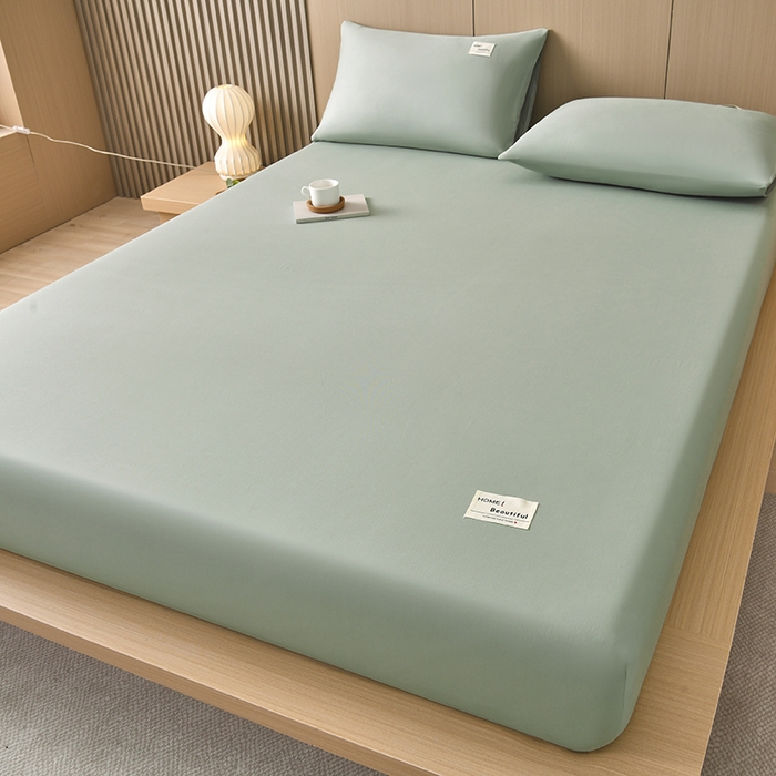 91家纺网 家纺一手货源 找家纺 禧合 2025新品外贸跨境电商亚马逊速卖通40支全棉纯棉单床笠欧美尺寸多多跨境平台TEMU SHEIN 果绿