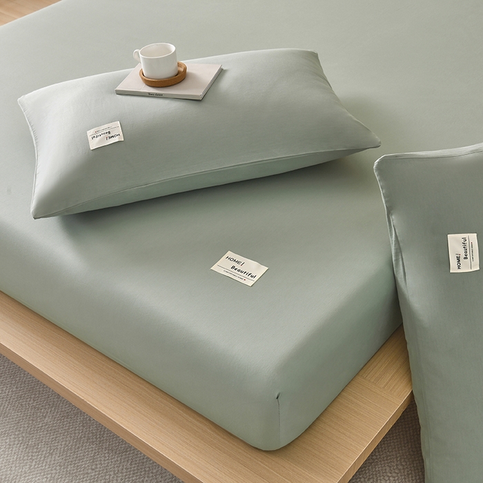 91家纺网 家纺一手货源 找家纺 禧合 2025新品外贸跨境电商亚马逊速卖通40支全棉纯棉单床笠欧美尺寸多多跨境平台TEMU SHEIN 果绿