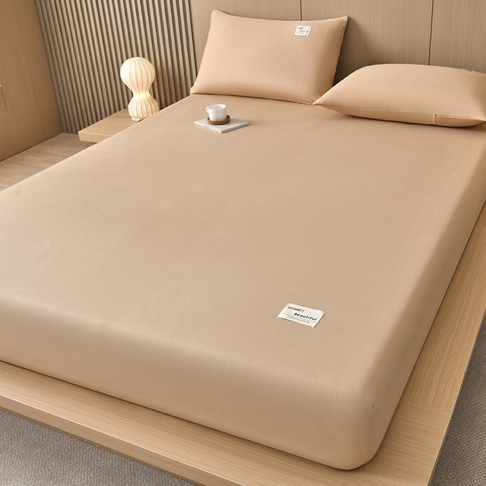 91家纺网 家纺一手货源 找家纺 禧合 2025新品外贸跨境电商亚马逊速卖通40支全棉纯棉单床笠欧美尺寸多多跨境平台TEMU SHEIN 卡其