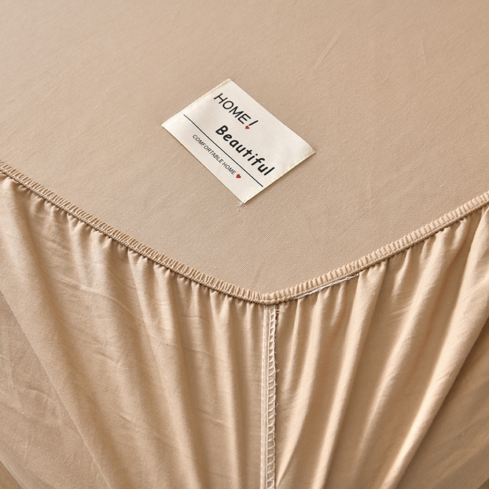 91家纺网 家纺一手货源 找家纺 禧合 2025新品外贸跨境电商亚马逊速卖通40支全棉纯棉单床笠欧美尺寸多多跨境平台TEMU SHEIN 卡其