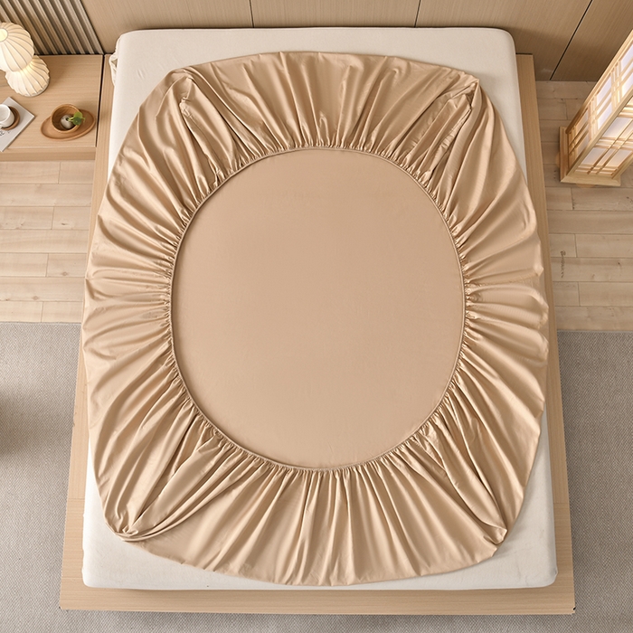 91家纺网 家纺一手货源 找家纺 禧合 2025新品外贸跨境电商亚马逊速卖通40支全棉纯棉单床笠欧美尺寸多多跨境平台TEMU SHEIN 卡其