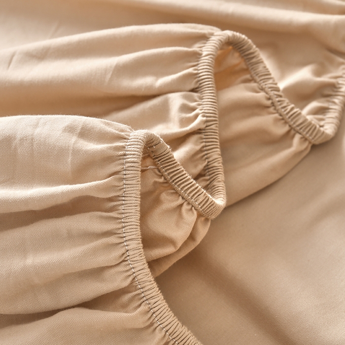 91家纺网 家纺一手货源 找家纺 禧合 2025新品外贸跨境电商亚马逊速卖通40支全棉纯棉单床笠欧美尺寸多多跨境平台TEMU SHEIN 卡其