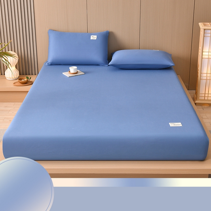 禧合 2025新品外贸跨境电商亚马逊速卖通40支全棉纯棉单床笠欧美尺寸多多跨境平台TEMU SHEIN 兰色