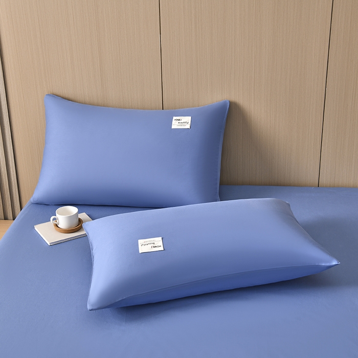 91家纺网 家纺一手货源 找家纺 禧合 2025新品外贸跨境电商亚马逊速卖通40支全棉纯棉单床笠欧美尺寸多多跨境平台TEMU SHEIN 兰色