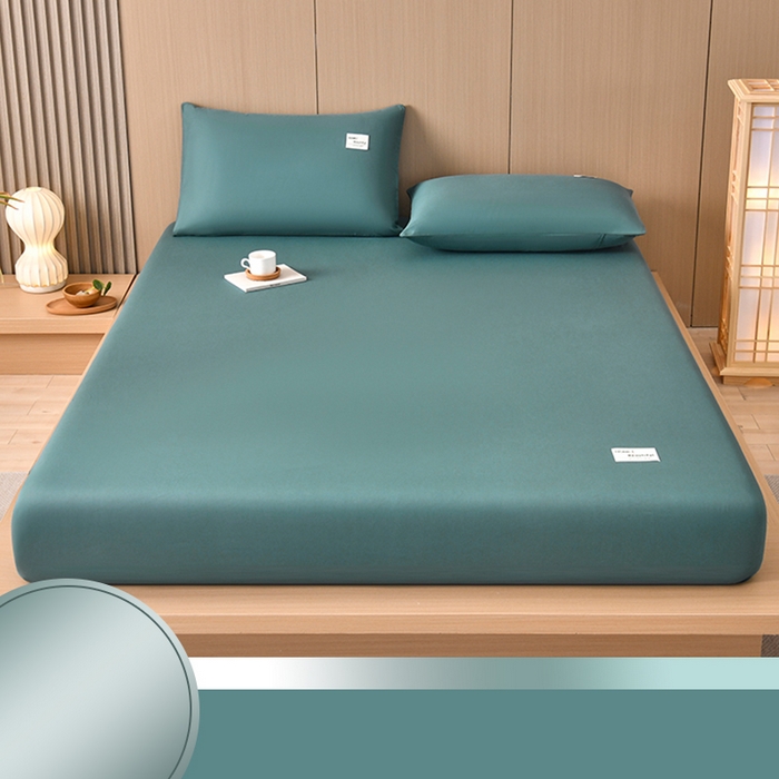 禧合 2025新品外贸跨境电商亚马逊速卖通40支全棉纯棉单床笠欧美尺寸多多跨境平台TEMU SHEIN 墨绿