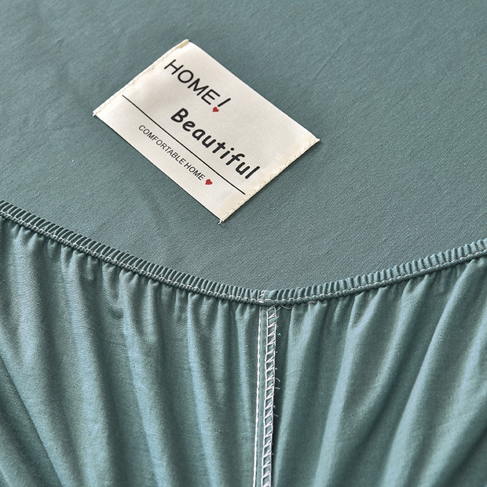 91家纺网 家纺一手货源 找家纺 禧合 2025新品外贸跨境电商亚马逊速卖通40支全棉纯棉单床笠欧美尺寸多多跨境平台TEMU SHEIN 墨绿