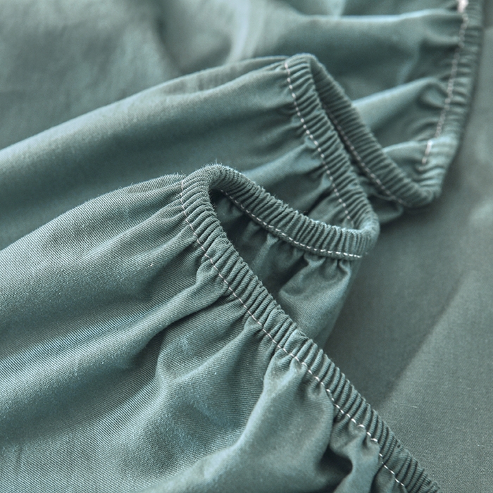 91家纺网 家纺一手货源 找家纺 禧合 2025新品外贸跨境电商亚马逊速卖通40支全棉纯棉单床笠欧美尺寸多多跨境平台TEMU SHEIN 墨绿