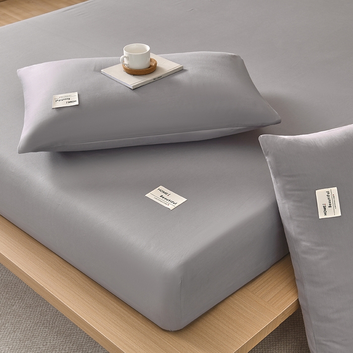 91家纺网 家纺一手货源 找家纺 禧合 2025新品外贸跨境电商亚马逊速卖通40支全棉纯棉单床笠欧美尺寸多多跨境平台TEMU SHEIN 银灰