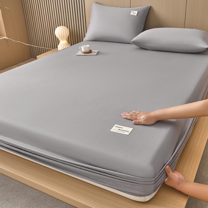 91家纺网 家纺一手货源 找家纺 禧合 2025新品外贸跨境电商亚马逊速卖通40支全棉纯棉单床笠欧美尺寸多多跨境平台TEMU SHEIN 银灰