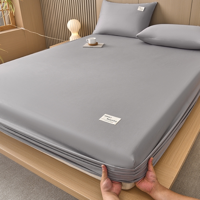 91家纺网 家纺一手货源 找家纺 禧合 2025新品外贸跨境电商亚马逊速卖通40支全棉纯棉单床笠欧美尺寸多多跨境平台TEMU SHEIN 银灰