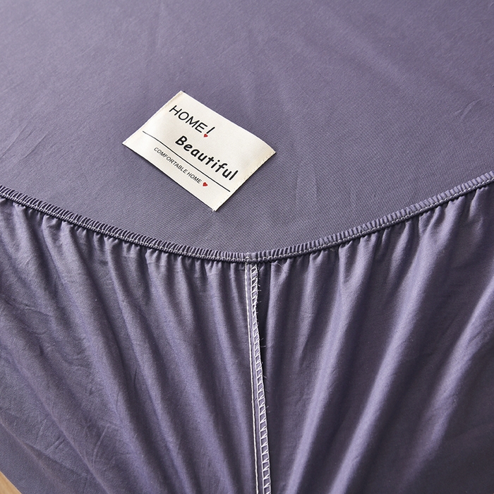 91家纺网 家纺一手货源 找家纺 禧合 2025新品外贸跨境电商亚马逊速卖通40支全棉纯棉单床笠欧美尺寸多多跨境平台TEMU SHEIN 紫色