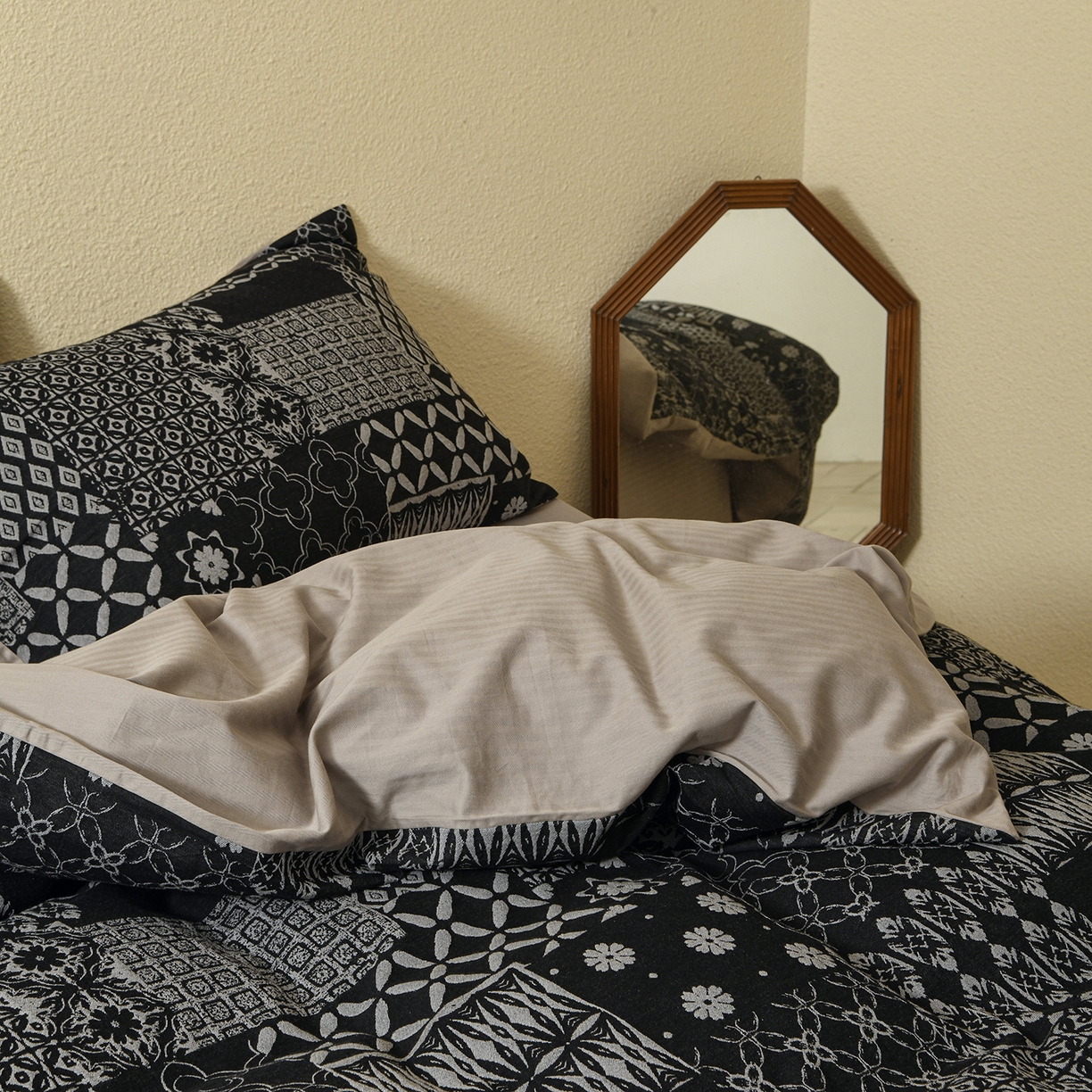 91家纺网 家纺一手货源 找家纺 （总）山舍家居 2025新款全棉色织提花磨毛四件套-霍德华庄园（提供买家秀）