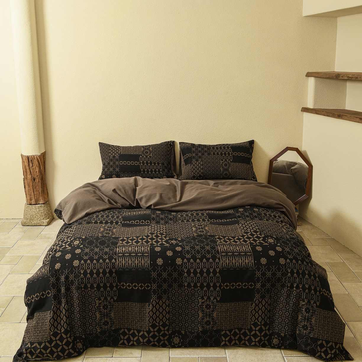 91家纺网 家纺一手货源 找家纺 （总）山舍家居 2025新款全棉色织提花磨毛四件套-霍德华庄园（提供买家秀）