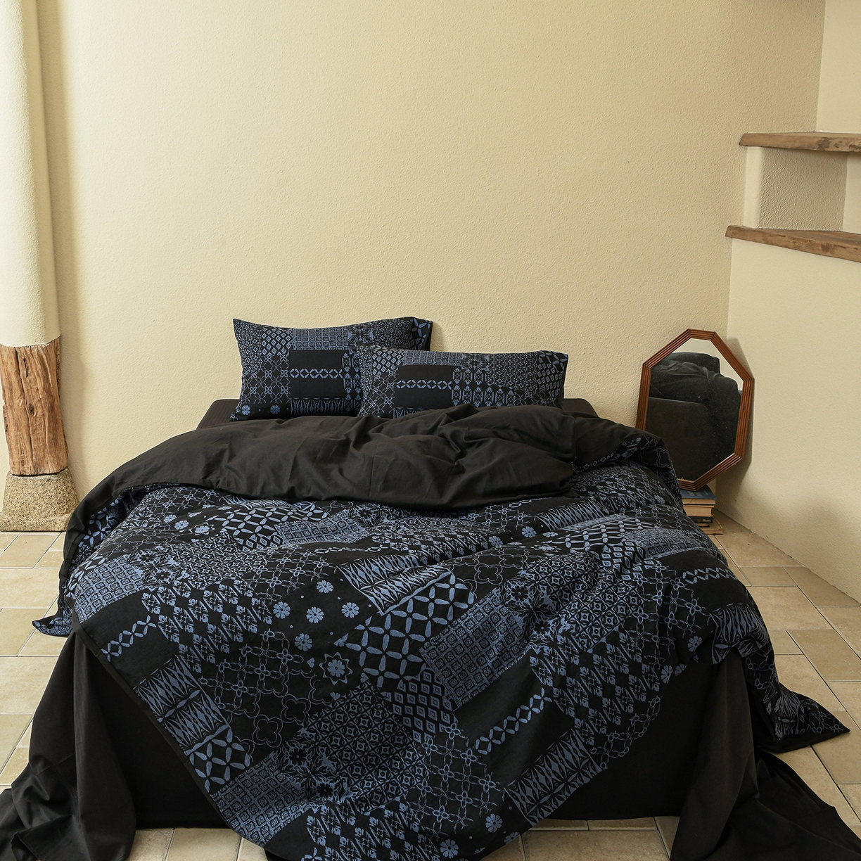 山舍家居 2025新款全棉色织提花磨毛四件套-霍德华庄园（提供买家秀） 霍德华庄园-蓝