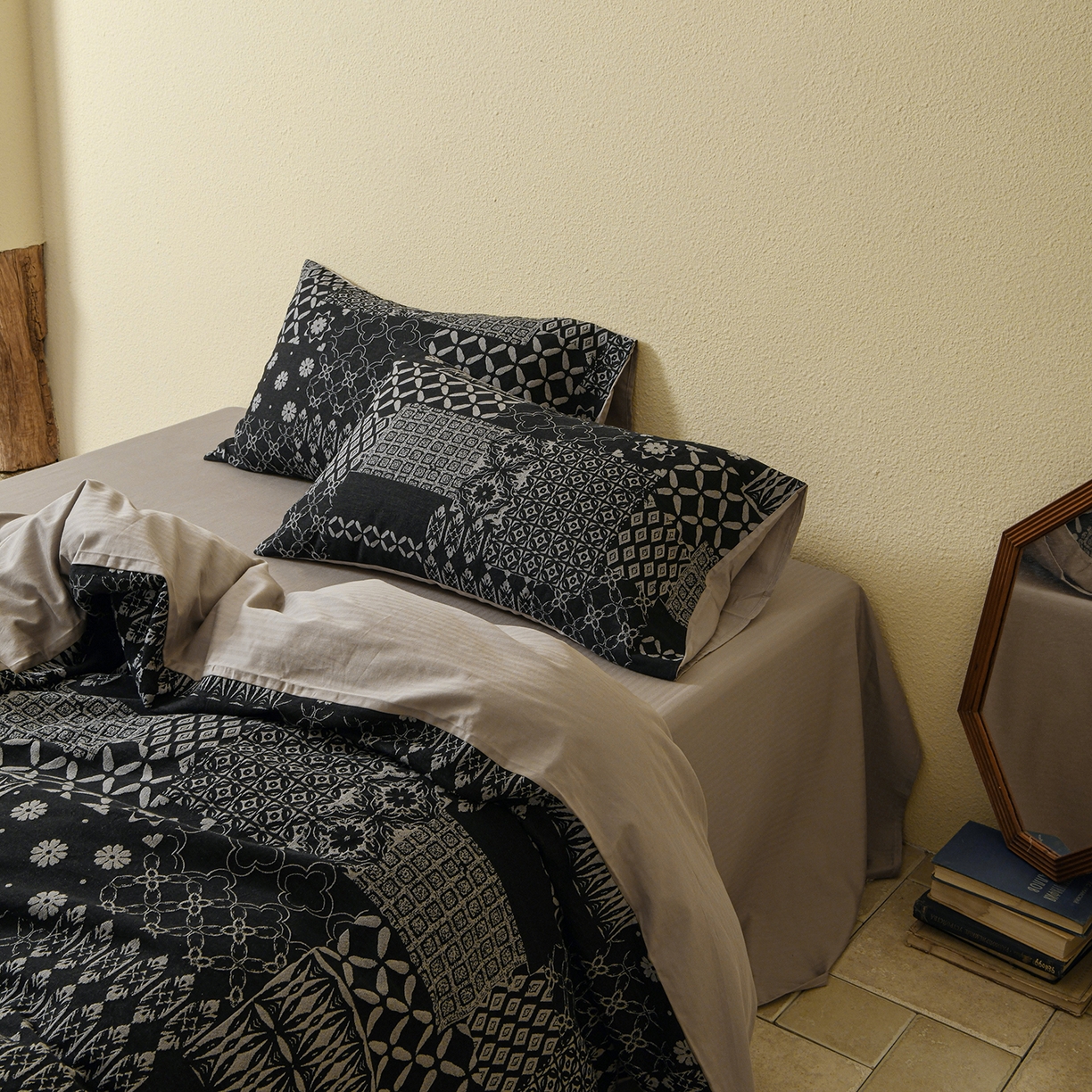 91家纺网 家纺一手货源 找家纺 （总）山舍家居 2025新款全棉色织提花磨毛四件套-霍德华庄园（提供买家秀）