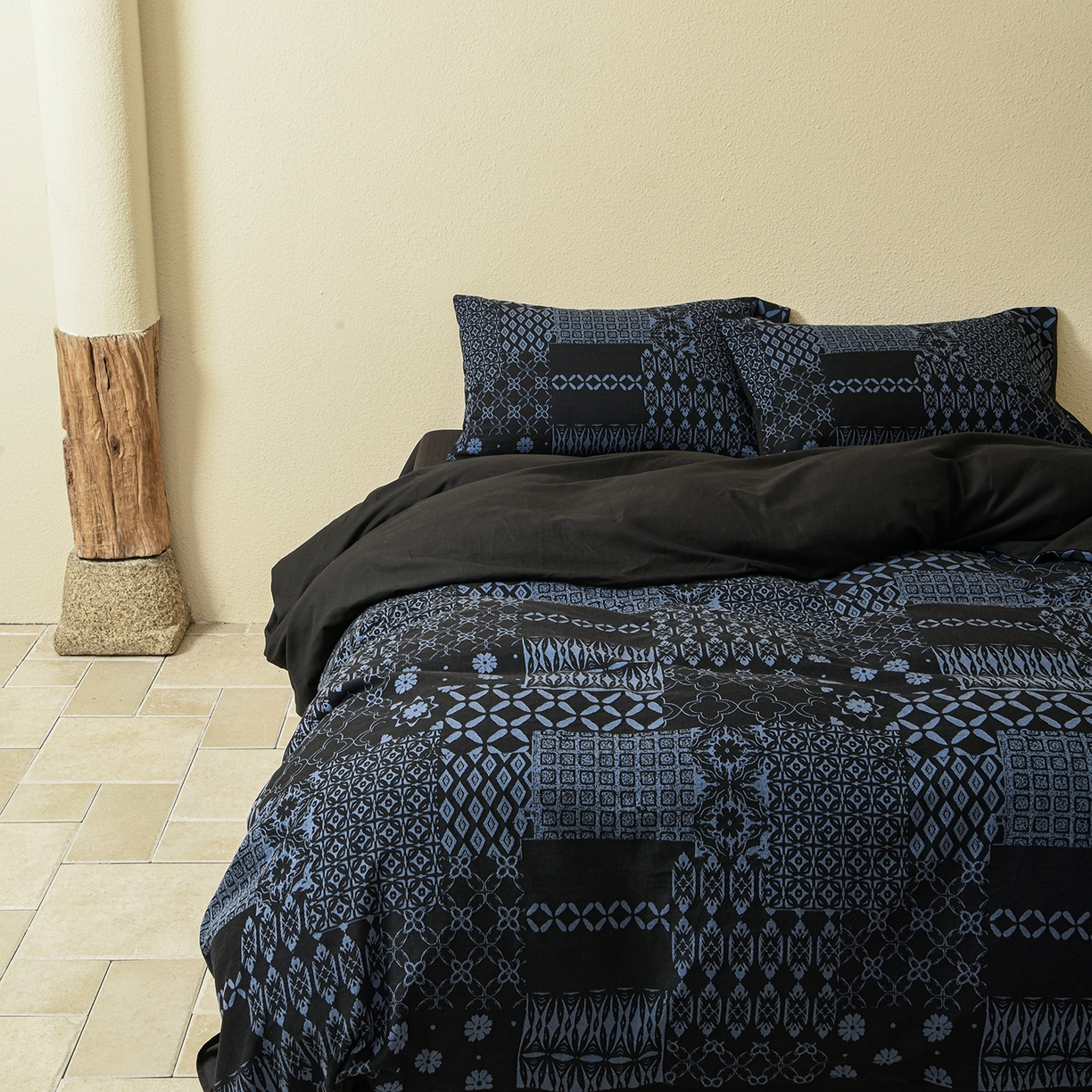 91家纺网 家纺一手货源 找家纺 山舍家居 2025新款全棉色织提花磨毛四件套-霍德华庄园（提供买家秀） 霍德华庄园-蓝