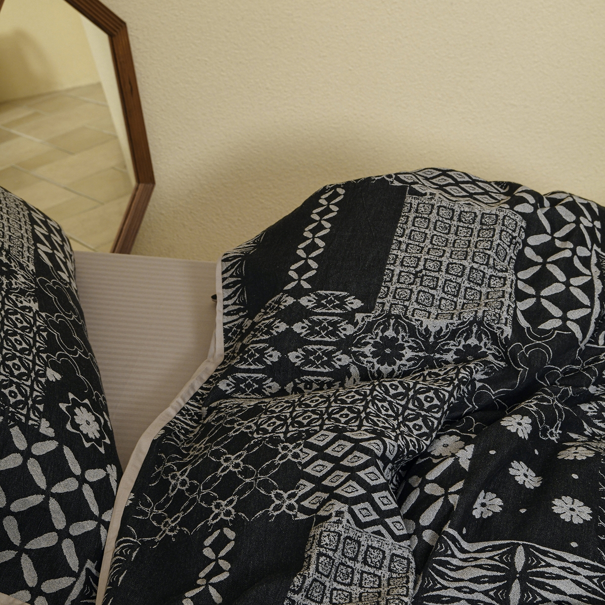 91家纺网 家纺一手货源 找家纺 （总）山舍家居 2025新款全棉色织提花磨毛四件套-霍德华庄园（提供买家秀）