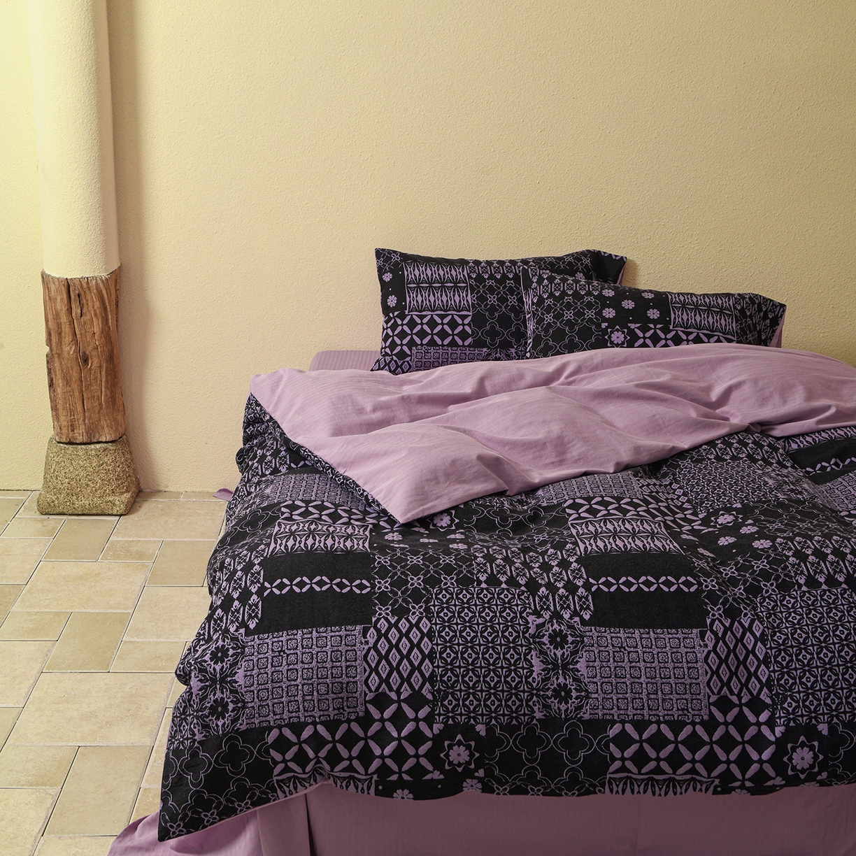 91家纺网 家纺一手货源 找家纺 山舍家居 2025新款全棉色织提花磨毛四件套-霍德华庄园（提供买家秀） 霍德华庄园-紫