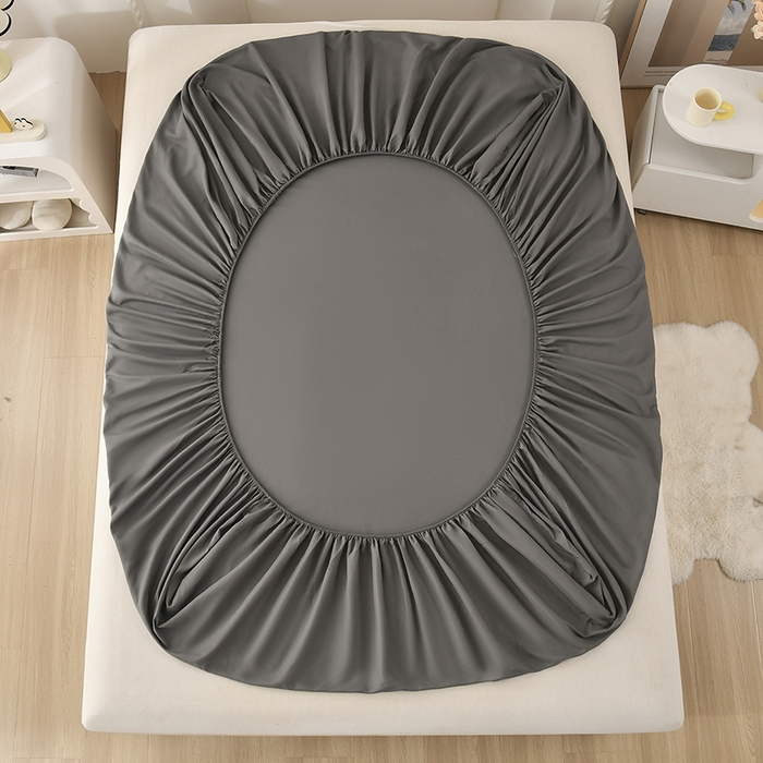 91家纺网 家纺一手货源 找家纺 禧合 2025新品外贸跨境电商亚马逊速卖通亲肤化纤磨毛单床笠欧美尺寸多多跨境平台TEMU SHEIN 墨渊灰