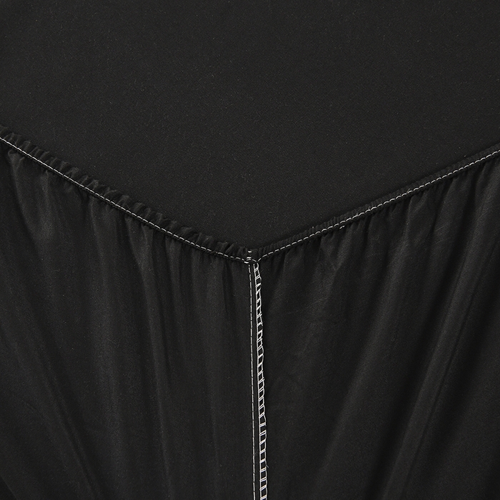 91家纺网 家纺一手货源 找家纺 禧合 2025新品外贸跨境电商亚马逊速卖通亲肤化纤磨毛单床笠欧美尺寸多多跨境平台TEMU SHEIN 晶石黑