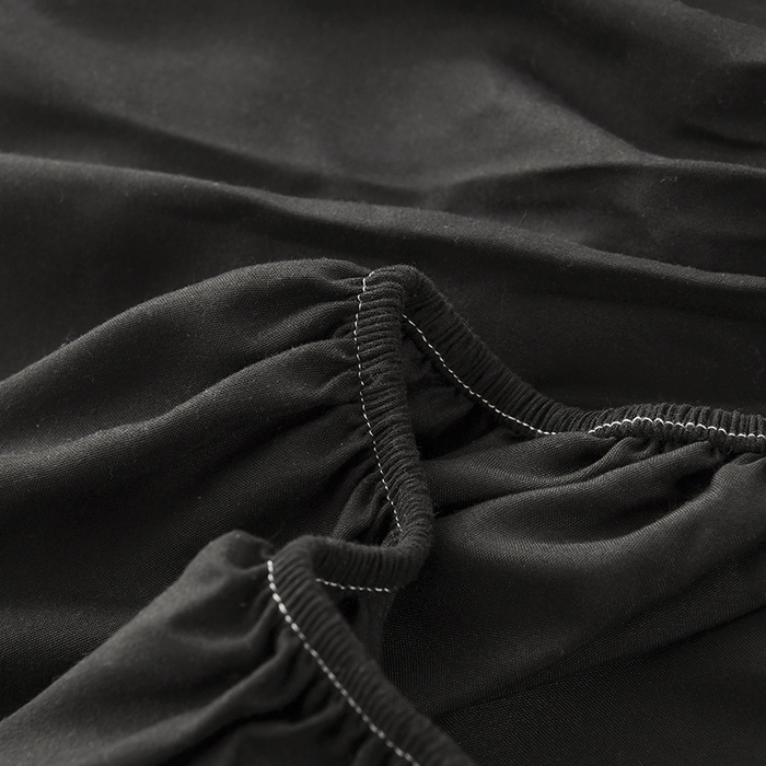 91家纺网 家纺一手货源 找家纺 禧合 2025新品外贸跨境电商亚马逊速卖通亲肤化纤磨毛单床笠欧美尺寸多多跨境平台TEMU SHEIN 晶石黑