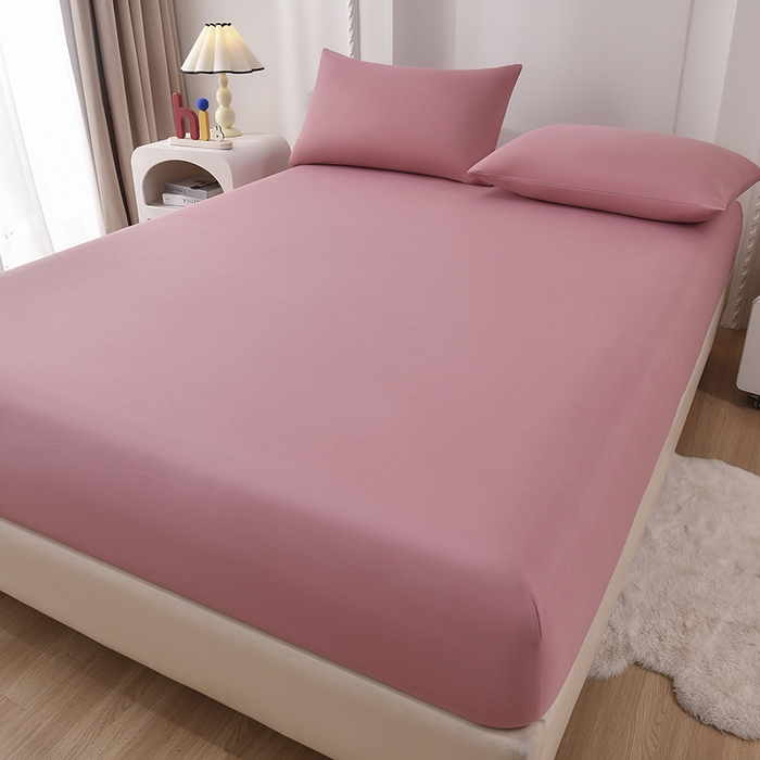 91家纺网 家纺一手货源 找家纺 禧合 2025新品外贸跨境电商亚马逊速卖通亲肤化纤磨毛单床笠欧美尺寸多多跨境平台TEMU SHEIN 玫瑰粉