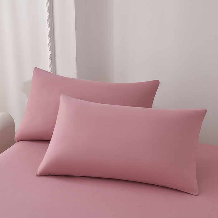 91家纺网 家纺一手货源 找家纺 禧合 2025新品外贸跨境电商亚马逊速卖通亲肤化纤磨毛单床笠欧美尺寸多多跨境平台TEMU SHEIN 玫瑰粉