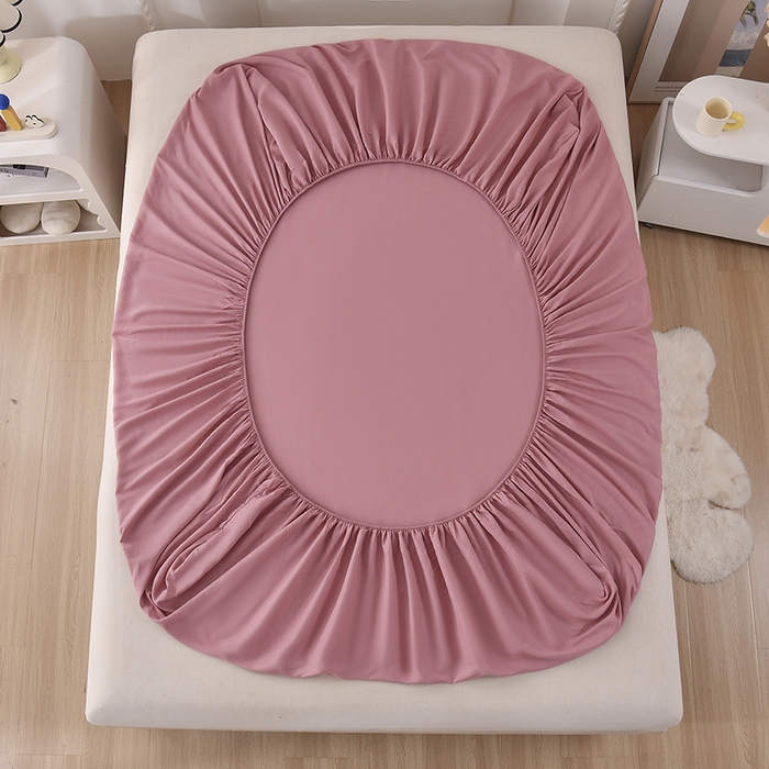 91家纺网 家纺一手货源 找家纺 禧合 2025新品外贸跨境电商亚马逊速卖通亲肤化纤磨毛单床笠欧美尺寸多多跨境平台TEMU SHEIN 玫瑰粉