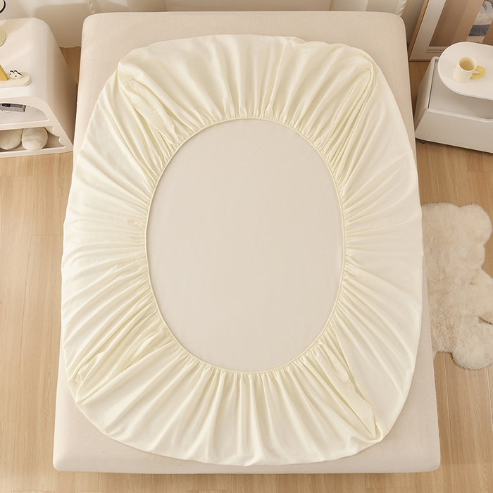 91家纺网 家纺一手货源 找家纺 禧合 2025新品外贸跨境电商亚马逊速卖通亲肤化纤磨毛单床笠欧美尺寸多多跨境平台TEMU SHEIN 奶油白