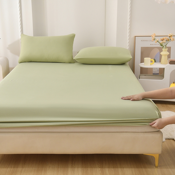 91家纺网 家纺一手货源 找家纺 禧合 2025新品外贸跨境电商亚马逊速卖通亲肤化纤磨毛单床笠欧美尺寸多多跨境平台TEMU SHEIN 牛油果绿