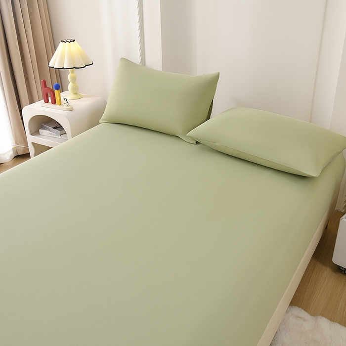 91家纺网 家纺一手货源 找家纺 禧合 2025新品外贸跨境电商亚马逊速卖通亲肤化纤磨毛单床笠欧美尺寸多多跨境平台TEMU SHEIN 牛油果绿