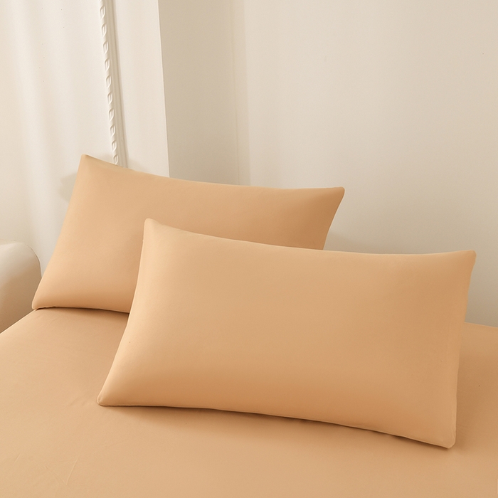 91家纺网 家纺一手货源 找家纺 禧合 2025新品外贸跨境电商亚马逊速卖通亲肤化纤磨毛单床笠欧美尺寸多多跨境平台TEMU SHEIN 暖阳橙