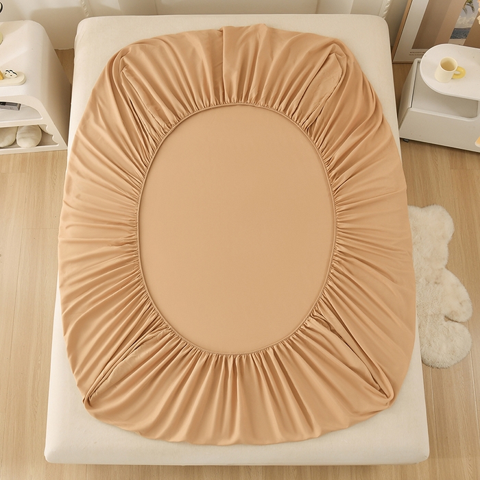 91家纺网 家纺一手货源 找家纺 禧合 2025新品外贸跨境电商亚马逊速卖通亲肤化纤磨毛单床笠欧美尺寸多多跨境平台TEMU SHEIN 暖阳橙