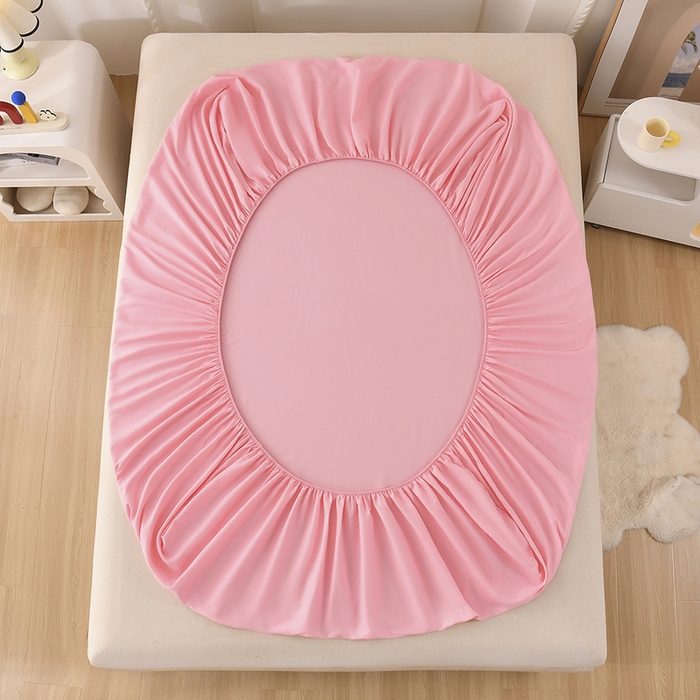 91家纺网 家纺一手货源 找家纺 禧合 2025新品外贸跨境电商亚马逊速卖通亲肤化纤磨毛单床笠欧美尺寸多多跨境平台TEMU SHEIN 桃夭粉