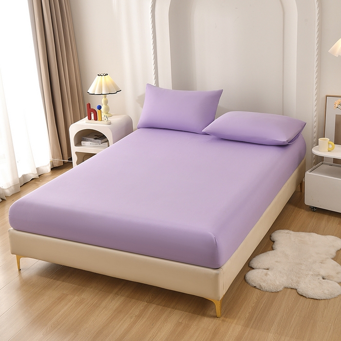 91家纺网 家纺一手货源 找家纺 禧合 2025新品外贸跨境电商亚马逊速卖通亲肤化纤磨毛单床笠欧美尺寸多多跨境平台TEMU SHEIN 鸢尾紫