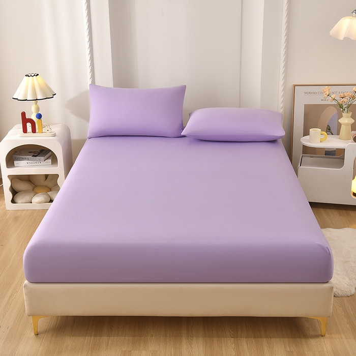 91家纺网 家纺一手货源 找家纺 禧合 2025新品外贸跨境电商亚马逊速卖通亲肤化纤磨毛单床笠欧美尺寸多多跨境平台TEMU SHEIN 鸢尾紫