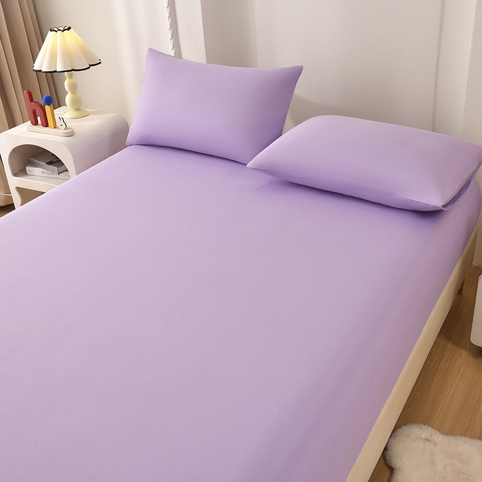 91家纺网 家纺一手货源 找家纺 禧合 2025新品外贸跨境电商亚马逊速卖通亲肤化纤磨毛单床笠欧美尺寸多多跨境平台TEMU SHEIN 鸢尾紫