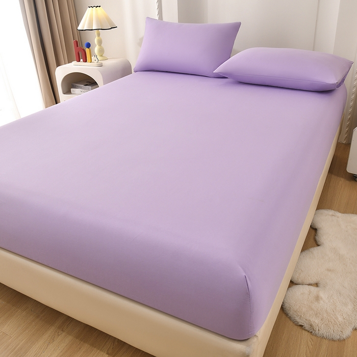 91家纺网 家纺一手货源 找家纺 禧合 2025新品外贸跨境电商亚马逊速卖通亲肤化纤磨毛单床笠欧美尺寸多多跨境平台TEMU SHEIN 鸢尾紫