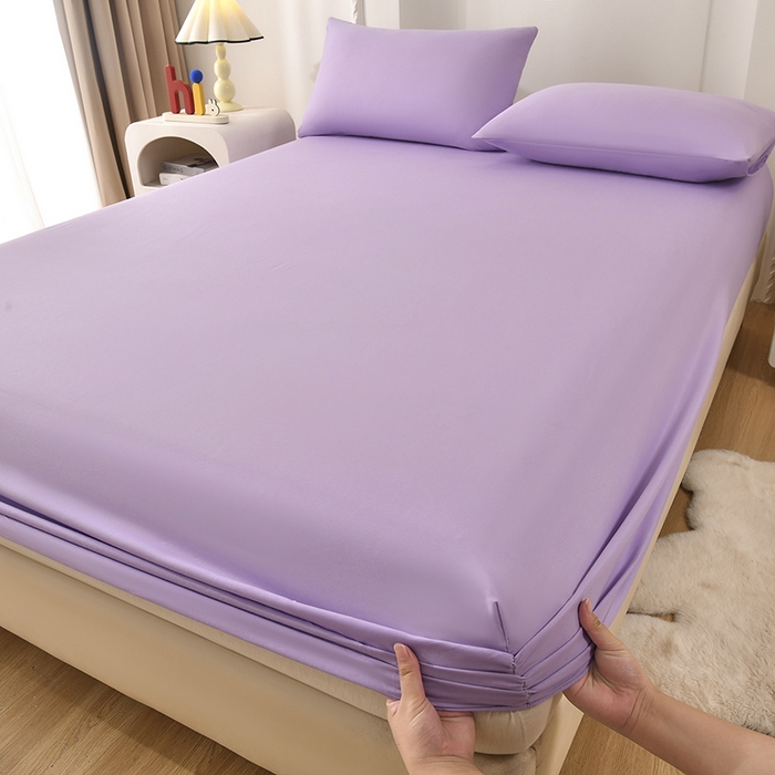 91家纺网 家纺一手货源 找家纺 禧合 2025新品外贸跨境电商亚马逊速卖通亲肤化纤磨毛单床笠欧美尺寸多多跨境平台TEMU SHEIN 鸢尾紫