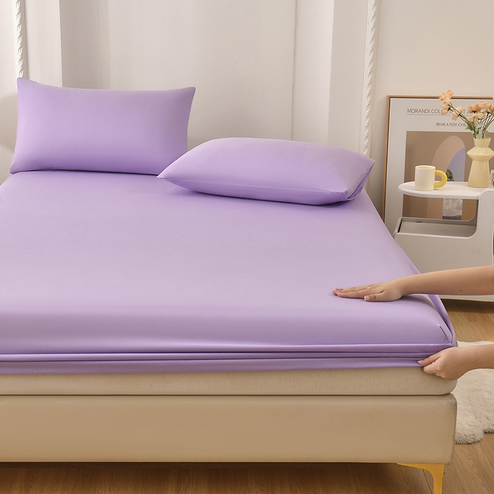 91家纺网 家纺一手货源 找家纺 禧合 2025新品外贸跨境电商亚马逊速卖通亲肤化纤磨毛单床笠欧美尺寸多多跨境平台TEMU SHEIN 鸢尾紫