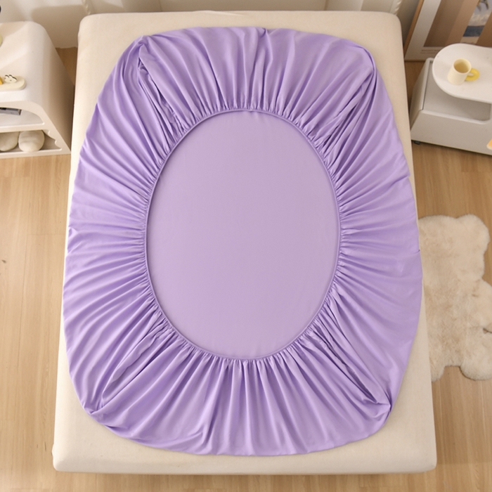 91家纺网 家纺一手货源 找家纺 禧合 2025新品外贸跨境电商亚马逊速卖通亲肤化纤磨毛单床笠欧美尺寸多多跨境平台TEMU SHEIN 鸢尾紫