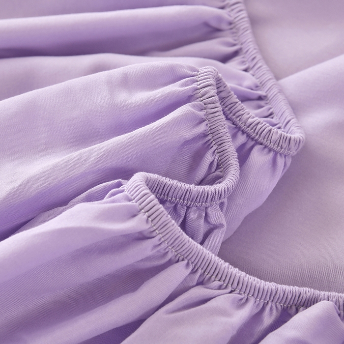 91家纺网 家纺一手货源 找家纺 禧合 2025新品外贸跨境电商亚马逊速卖通亲肤化纤磨毛单床笠欧美尺寸多多跨境平台TEMU SHEIN 鸢尾紫