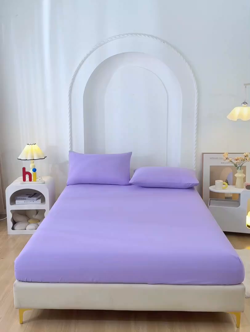 91家纺网 家纺一手货源 找家纺 禧合 2025新品外贸跨境电商亚马逊速卖通亲肤化纤磨毛单床笠欧美尺寸多多跨境平台TEMU SHEIN 鸢尾紫